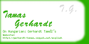 tamas gerhardt business card